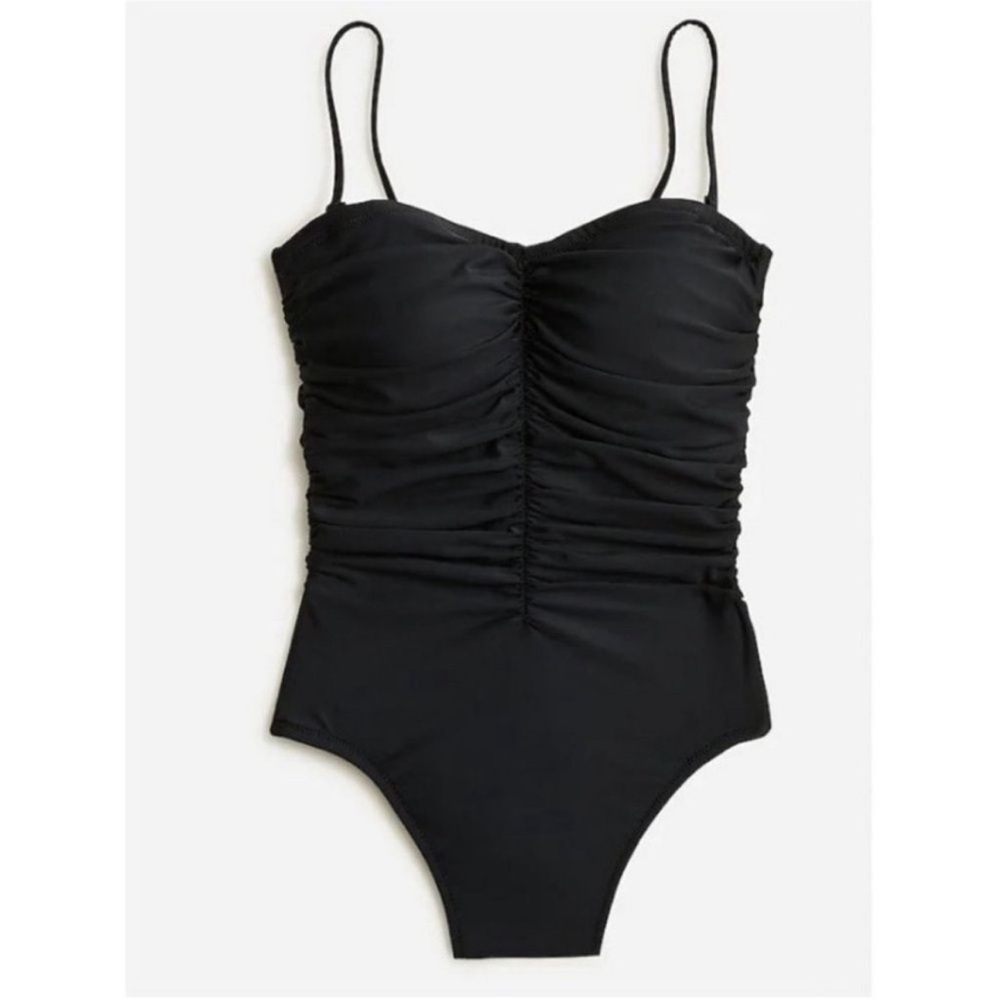 NWT J Crew Black One Piece Swimsuit Size 24
